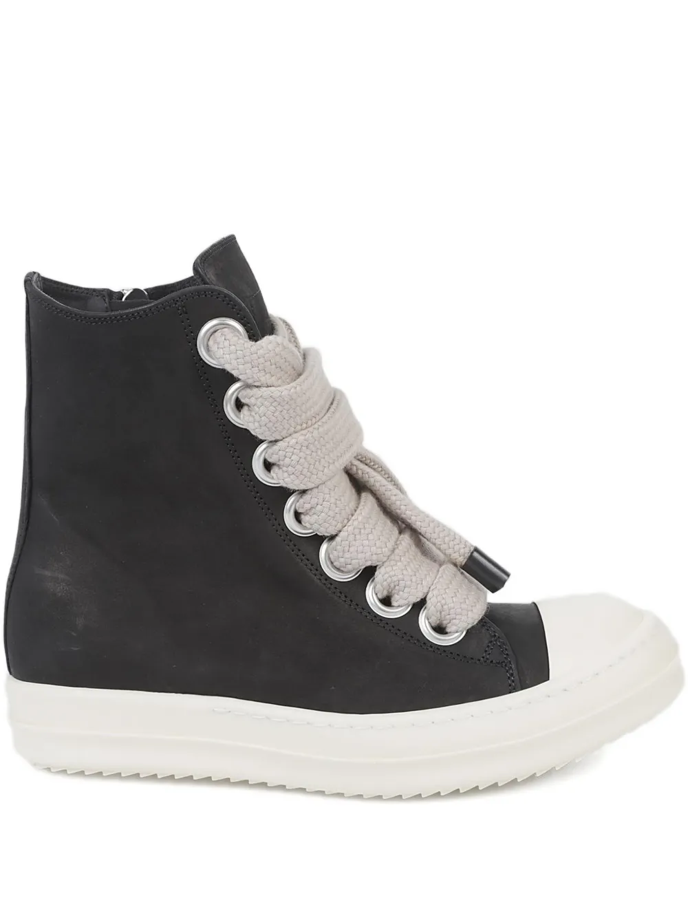 Rick Owens jumbolace leather trainers Zwart