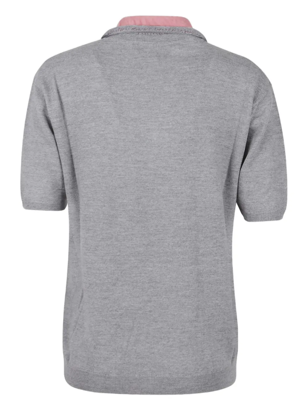 Marni Velvet Collar Polo In Gray