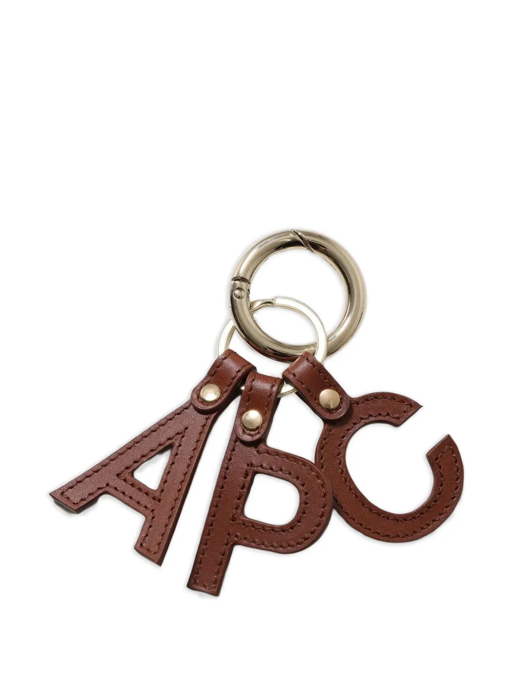 A.P.C. letter leather keyring | Brown | Image 1