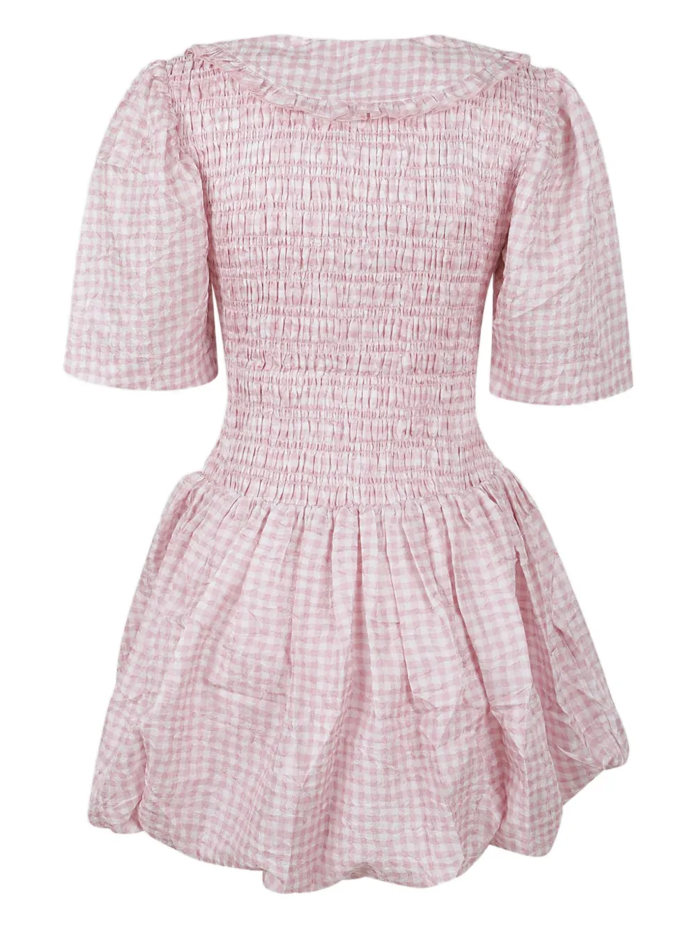 GANNI check mini dress - Roze