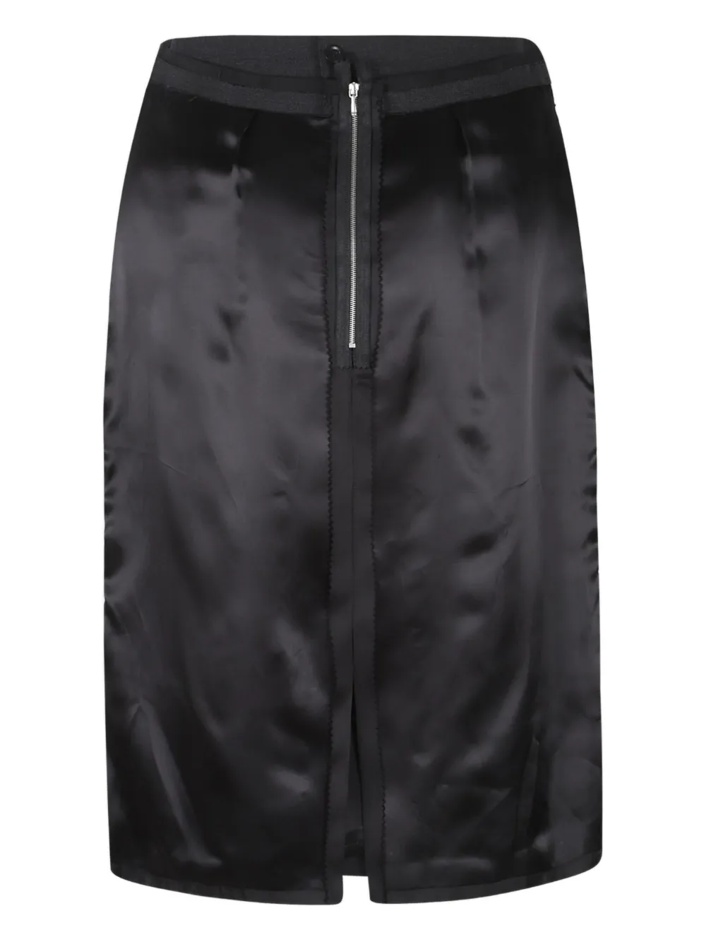 Maison Margiela zip midi skirt - Zwart