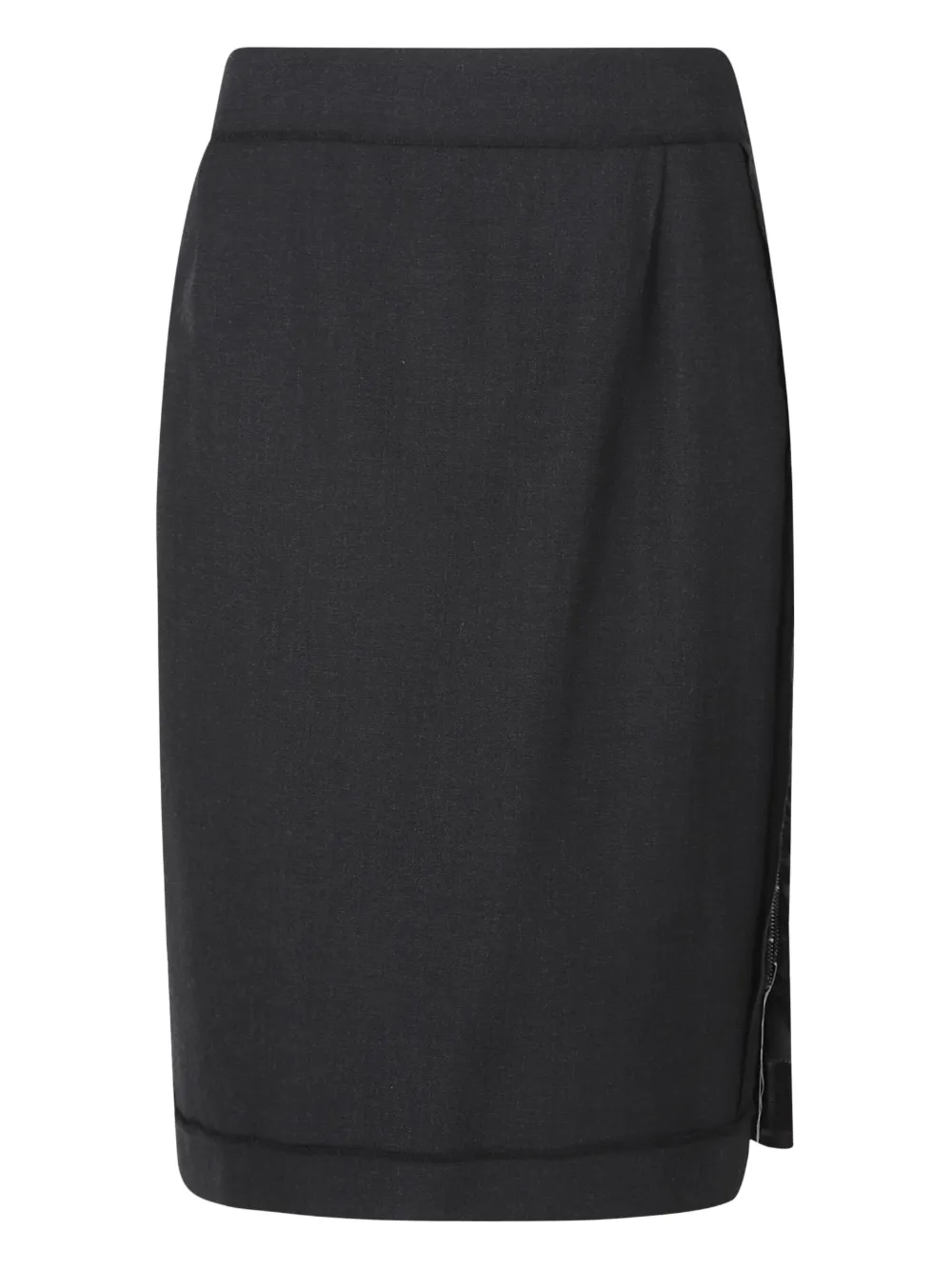 Maison Margiela zip midi skirt - Nero