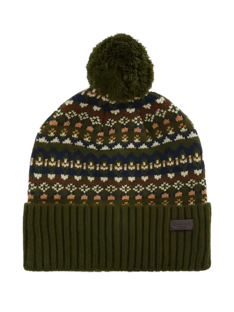 Barbour Marlow fair-isle beanie hat