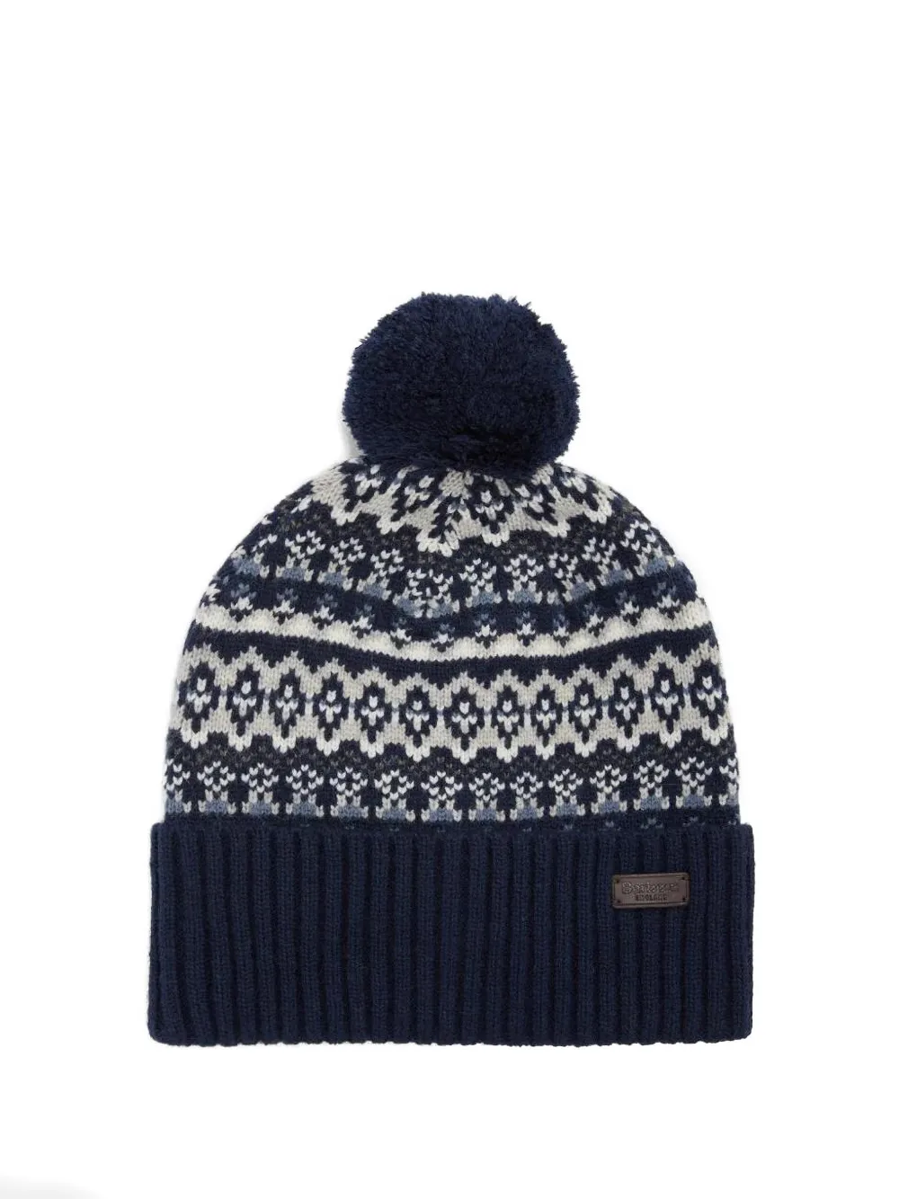 Barbour Marlow Fair Isle-knit Beanie In Blue