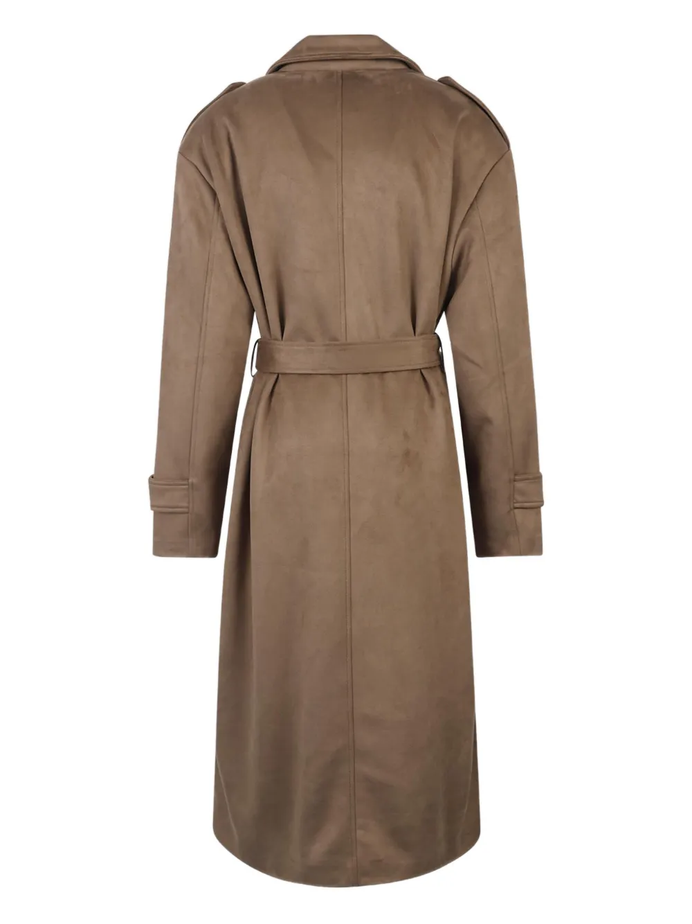 The Frankie Shop Pembroke Belted Trench Coat In Brown