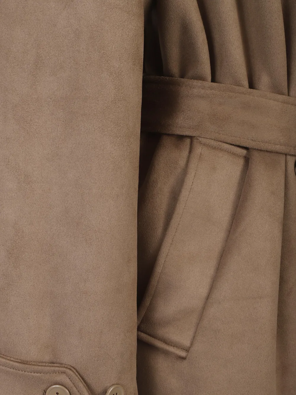 The Frankie Shop Pembroke Belted Trench Coat In Brown