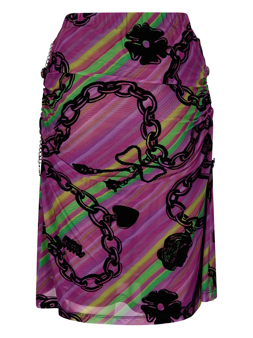 Chopova Lowena chain-print mesh skirt | Purple | Image 1