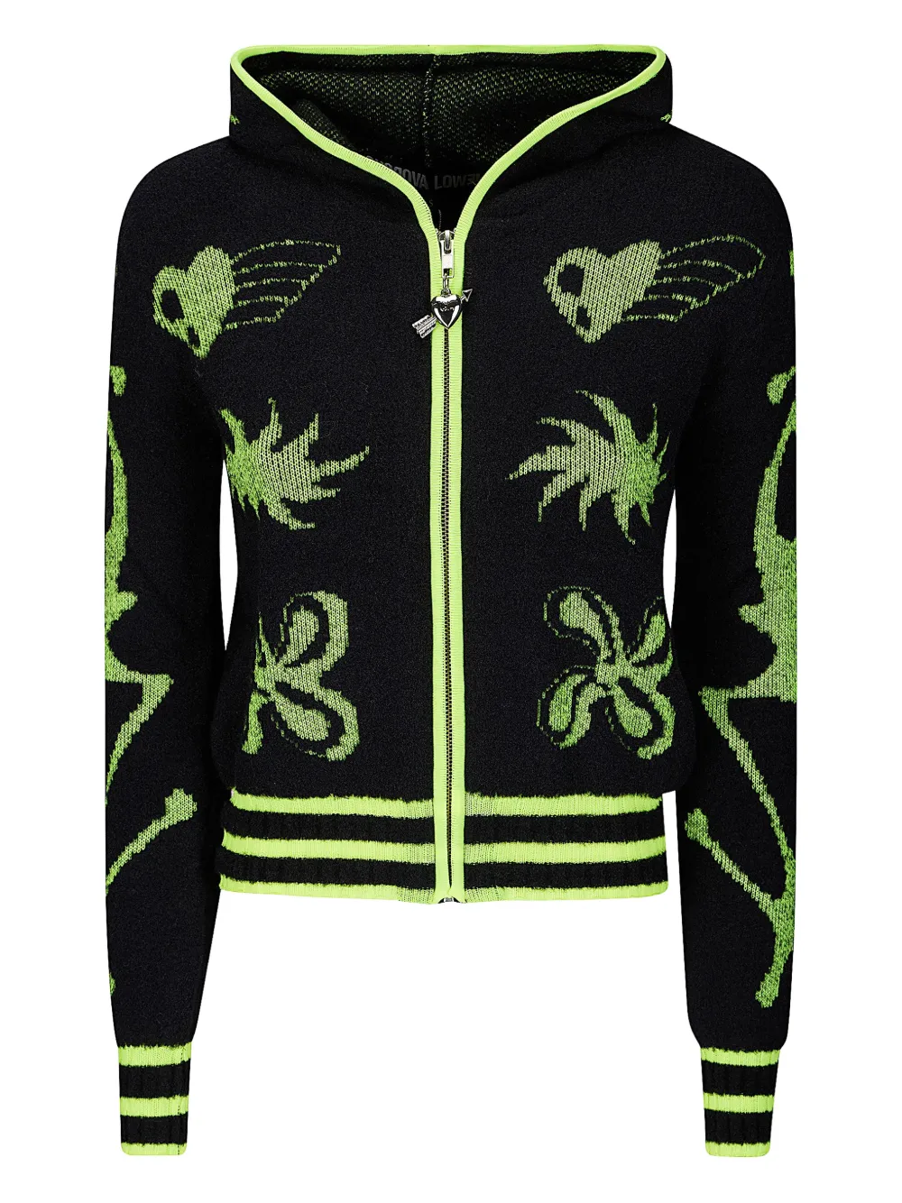 Chopova Lowena neon cartoon-graphics hoodie - Nero
