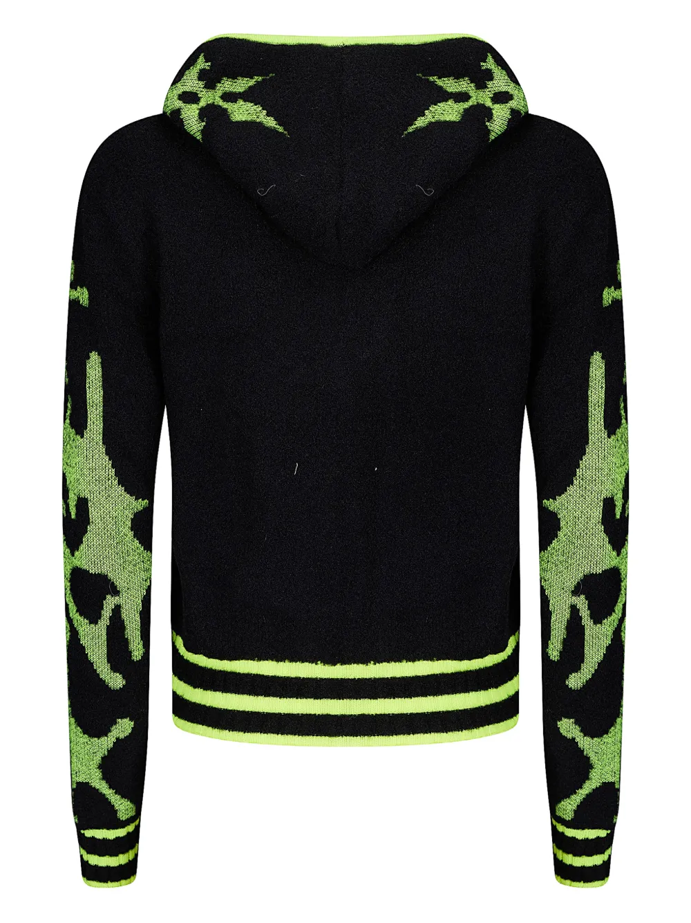 Chopova Lowena neon cartoon-graphics hoodie - Zwart
