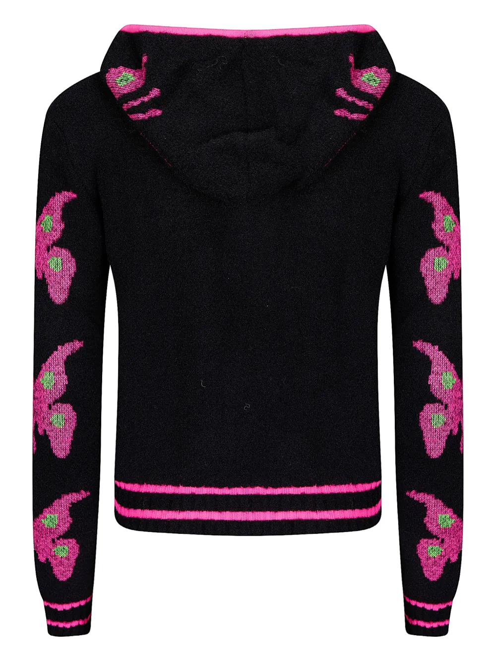 Chopova Lowena Hoodie met vlinderprint - Zwart