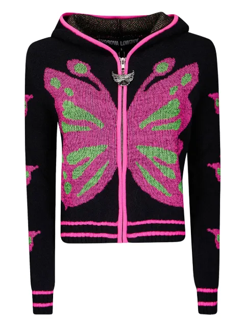 Chopova Lowena butterfly knit hoodie