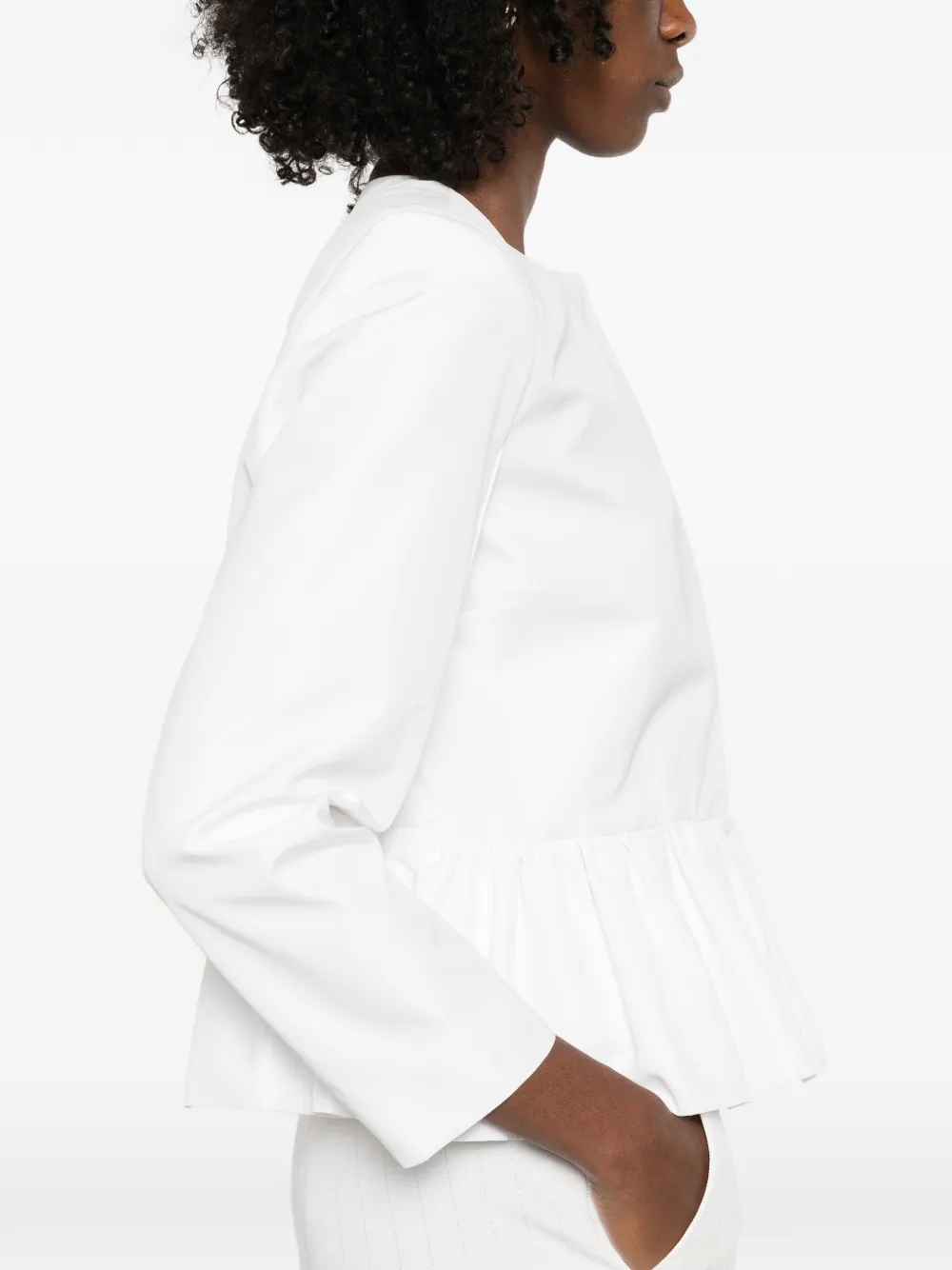 Embellished Peplum-Hem Jacket