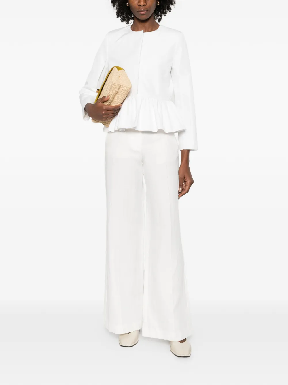 Embellished Peplum-Hem Jacket