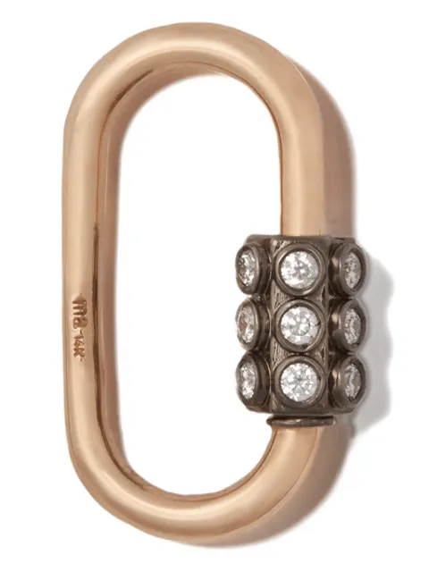 Marla Aaron dije Consuelo Lock en oro amarillo de 14kt con diamantes