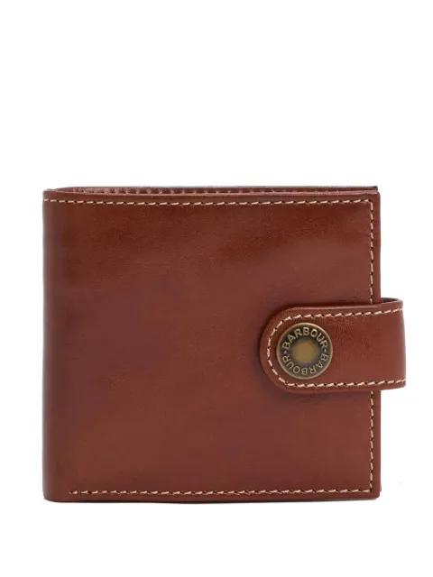 Barbour Bolam button leather wallet