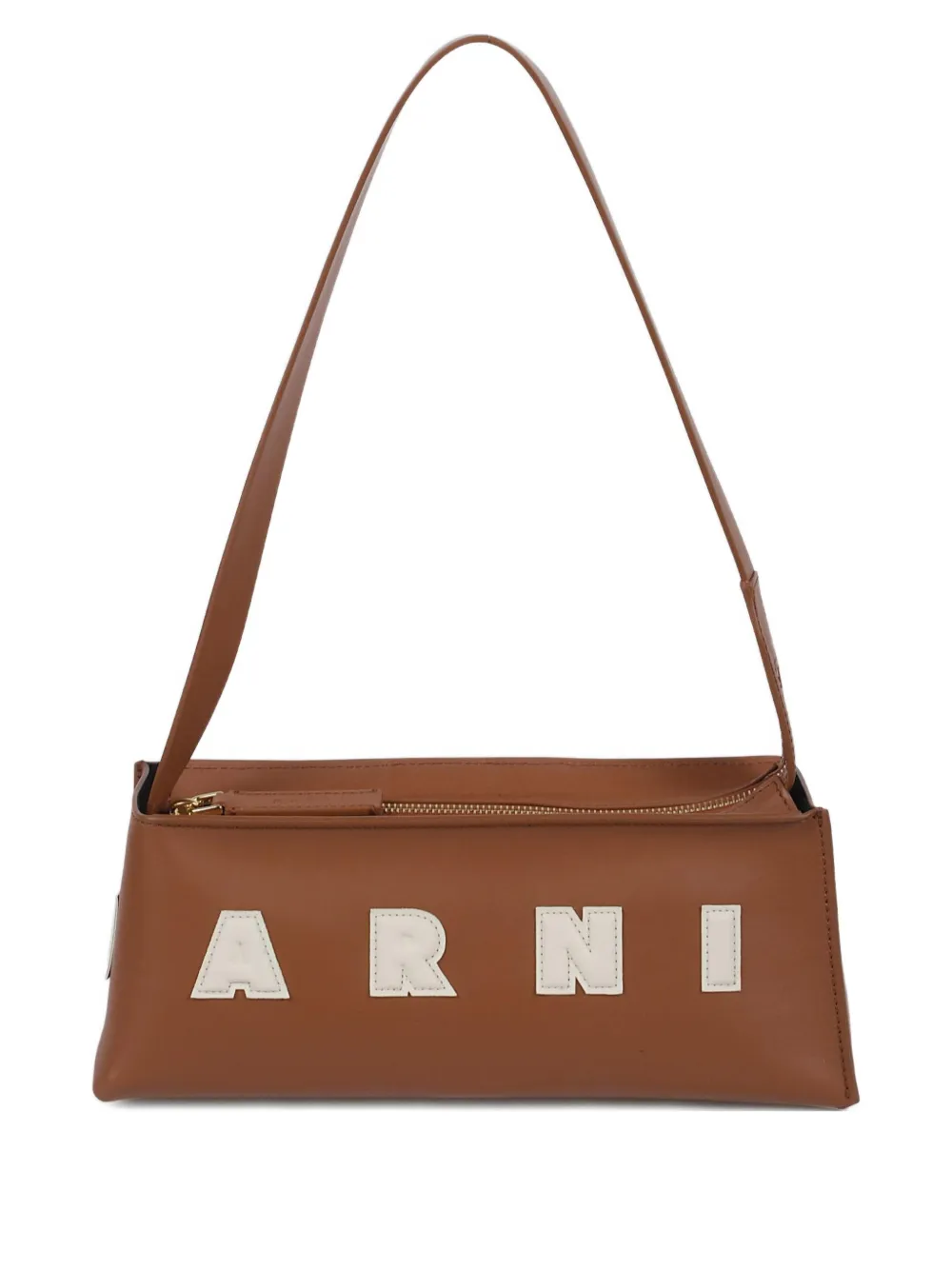Marni Lettering Shoulder Bag - Marrone