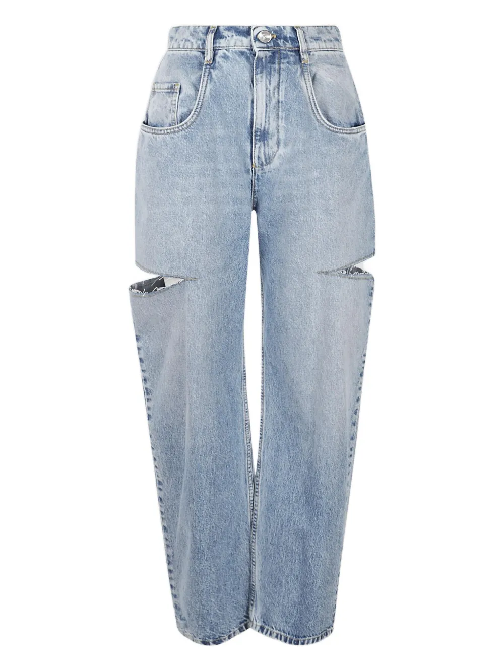Maison Margiela 5 Pocket Cutout Jeans In Blue
