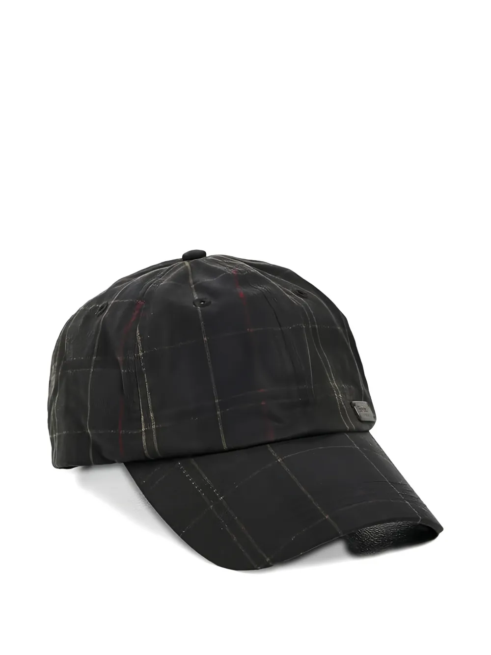 Barbour Darwen Tartan Baseball Cap In Black