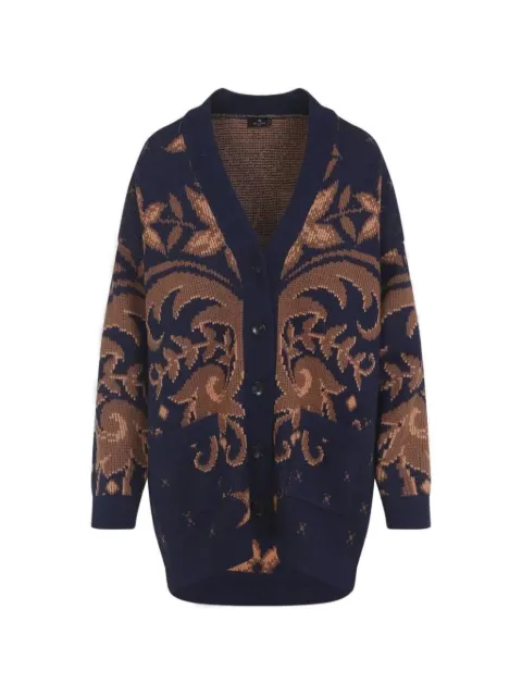 ETRO cabled sleeves knitted cardigan