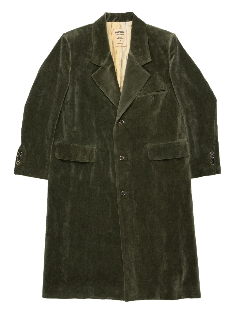 Uma Wang Celia buttoned coat - Verde