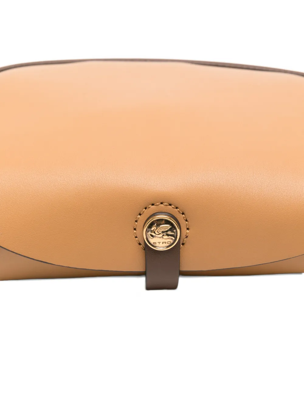 ETRO Buckle leren crossbodytas Bruin