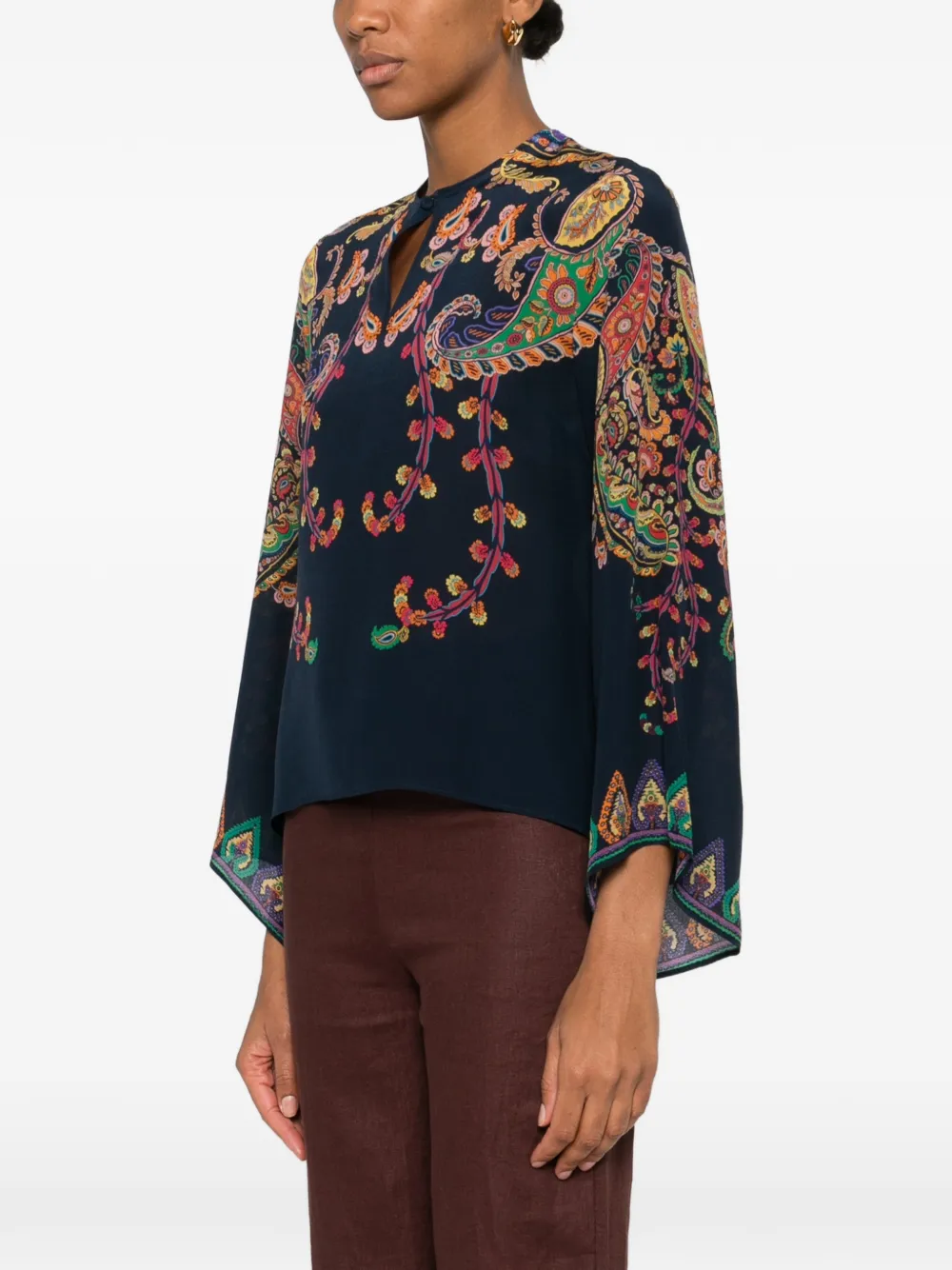 ETRO paisley blouse - Blauw