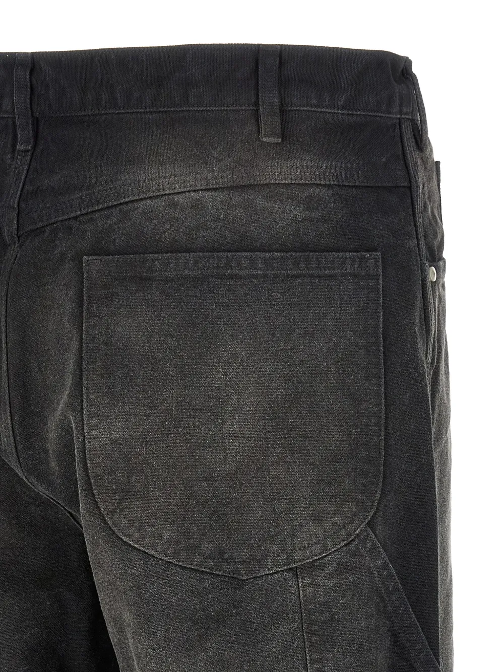Auralee Garment-dyed Workwear Trousers In Black