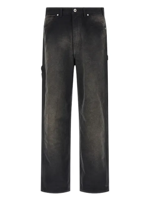 Auralee garment-dyed workwear trousers