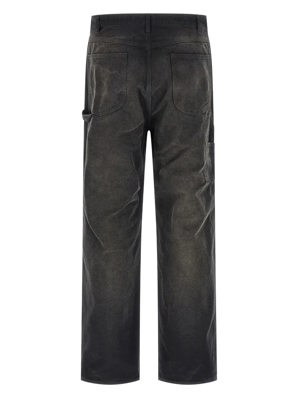 Auralee garment-dyed workwear trousers - Zwart