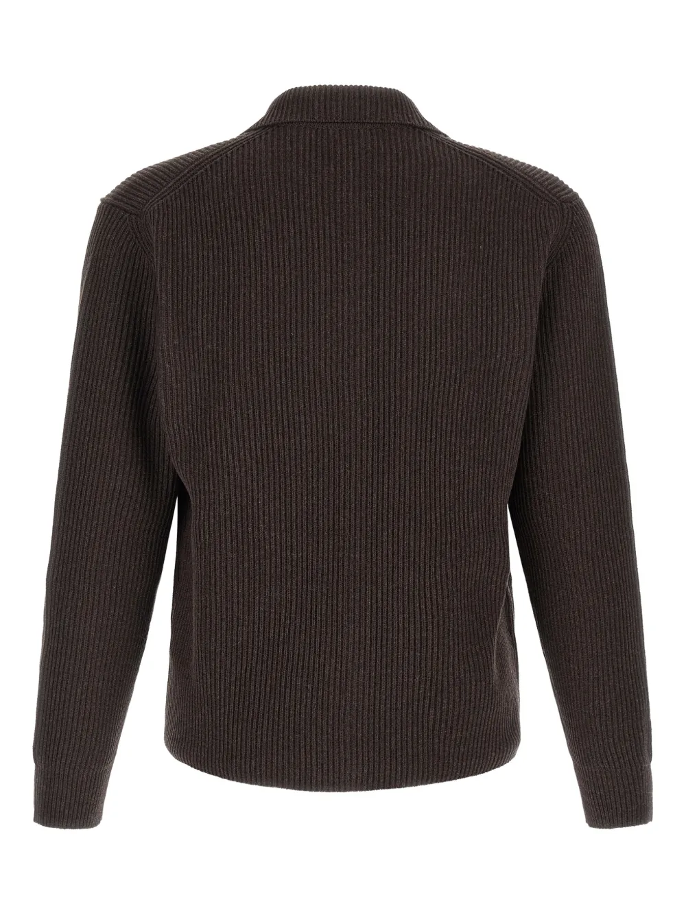 Auralee cárdigan tejido de canalé con cuello de pico | Cárdigans | Image 2