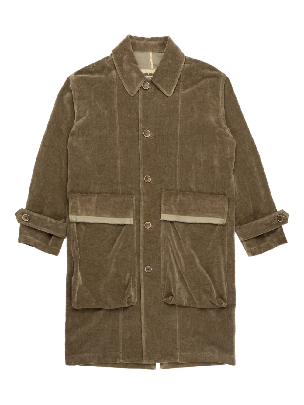Uma Wang Coolly pocket collared coat - Marrone