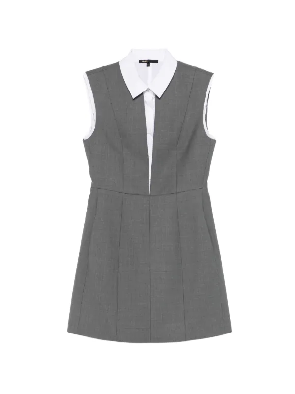panelled mini dress Shona Joy Eluna Panelled Sequin Mini Dress in White