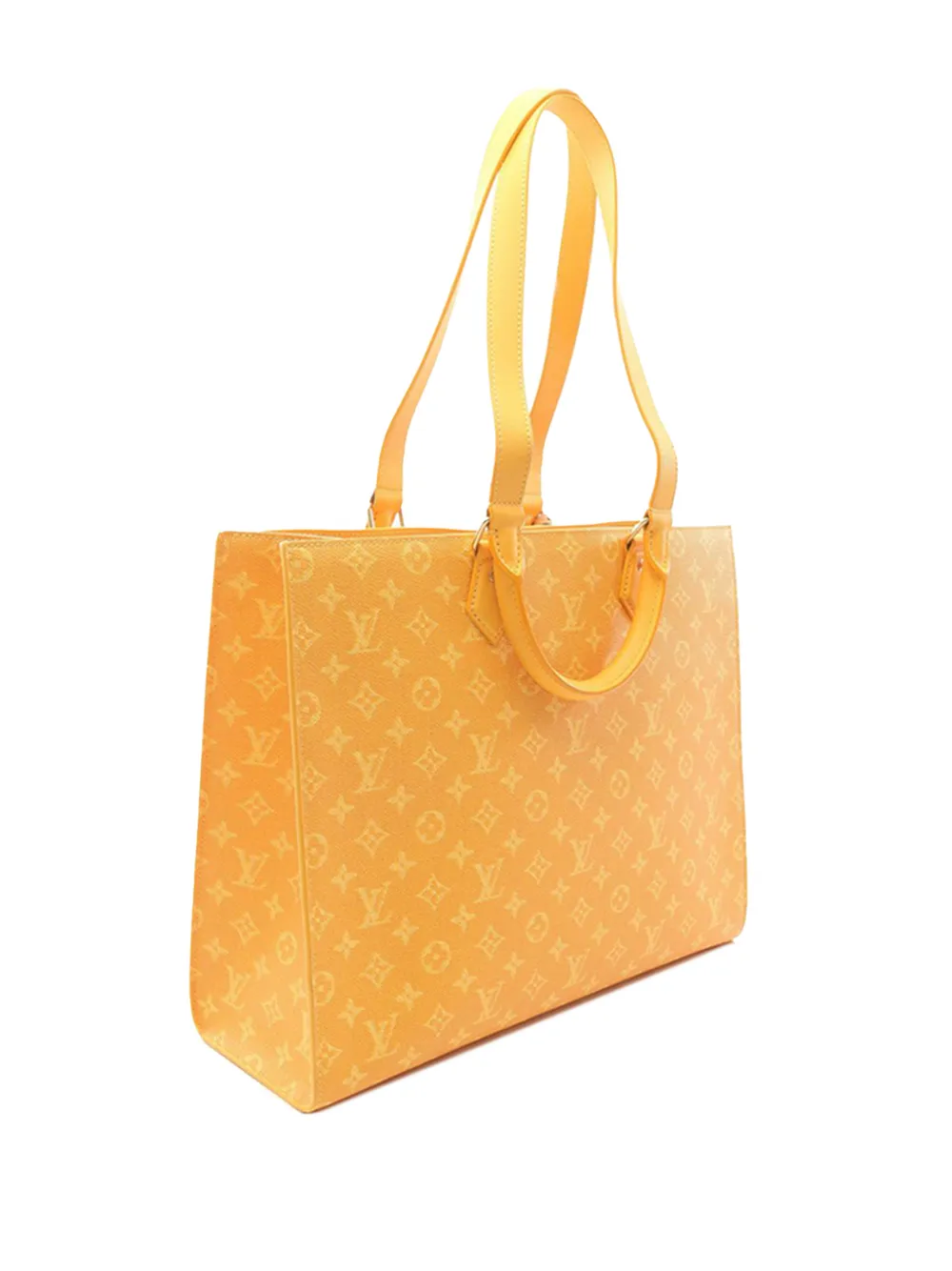 LOUIS VUITTON エコバッグ オレンジ イエロー Louis Vuitton Pre-Owned 2021-2025 Monogram Sac Plat 24H Tote Bag