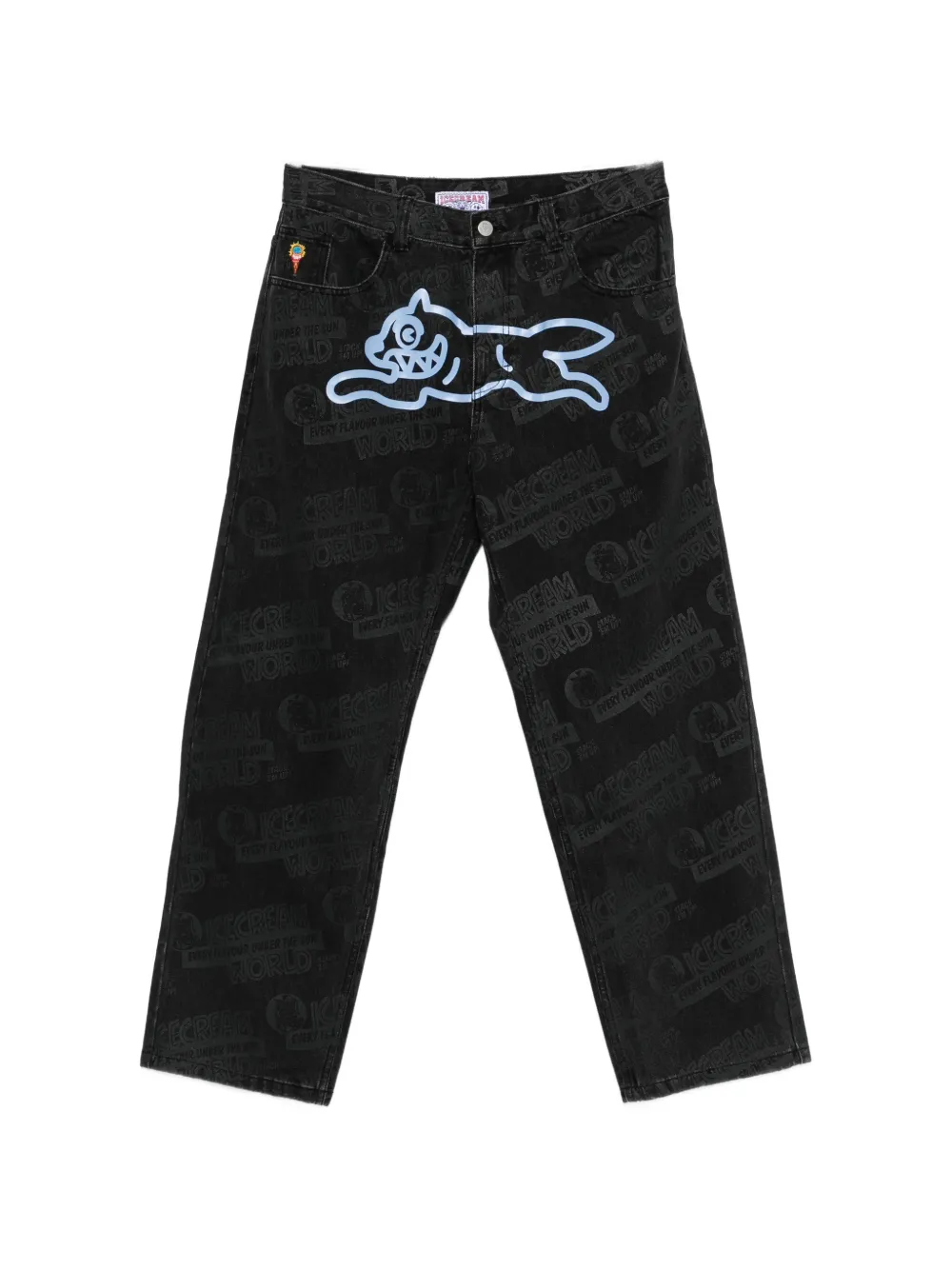 ICECREAM Every Flavour Double Scoop graphic jeans - Nero