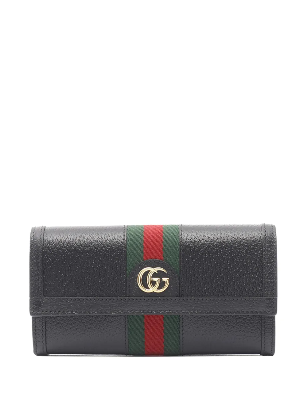 Gucci Pre-Owned 2016-2025 Leather Ophidia Web Wallet long wallets - Nero