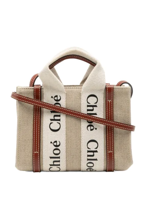 Chloé Pre-Owned 2010-2025 Mini Canvas Woody satchel