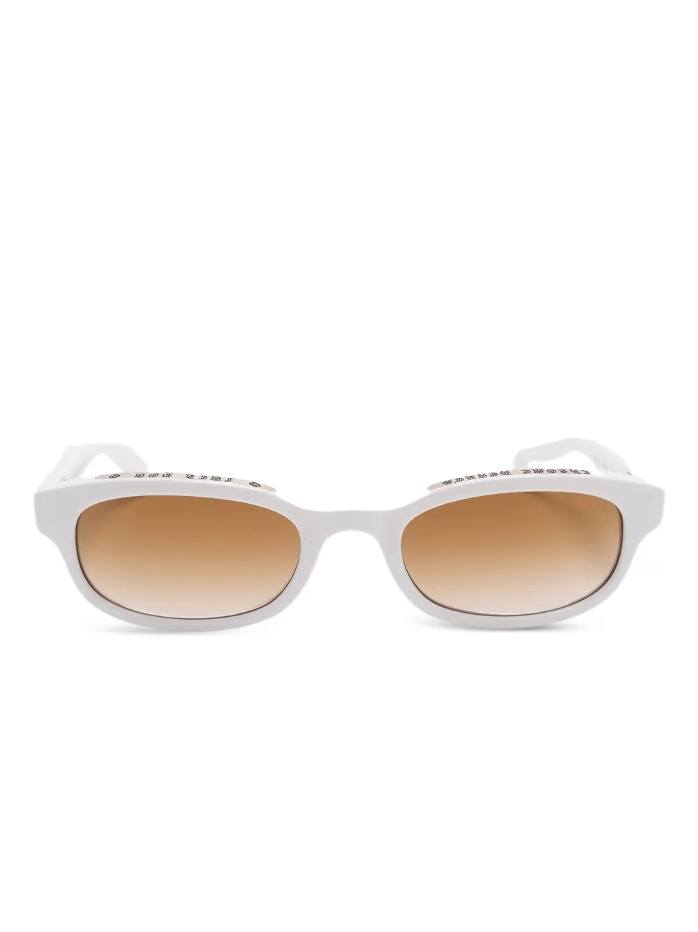 Chrome Hearts Occhiali da sole Lowrider ovali - Bianco