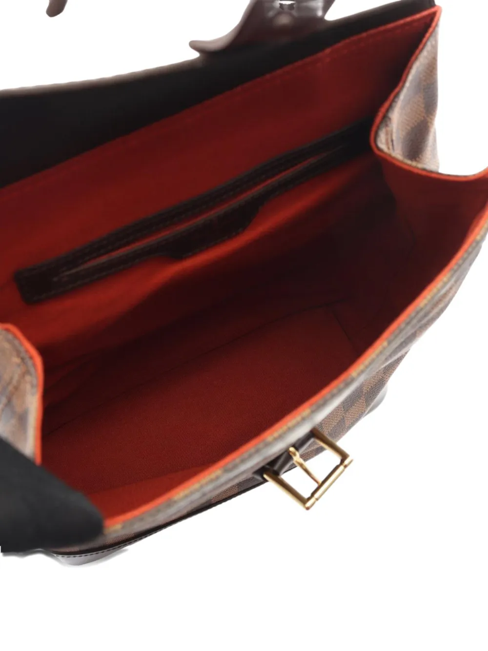 Pre-owned Louis Vuitton 1999 Damier Ebene Soho Backpack In Brown