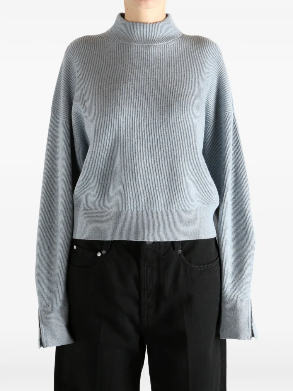 Brunello Cucinelli Jersey Con Cuello Alzado - Azul 