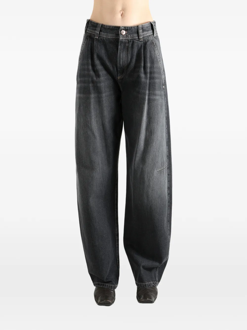 Brunello Cucinelli pleated jeans - Zwart