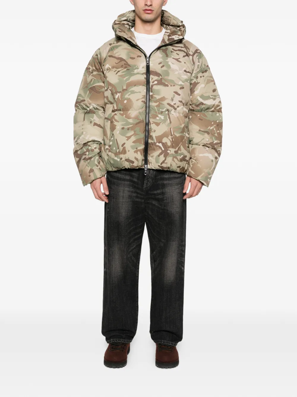 COLE BUXTON Camouflage Hooded Jacket | Down Jackets | Image 2