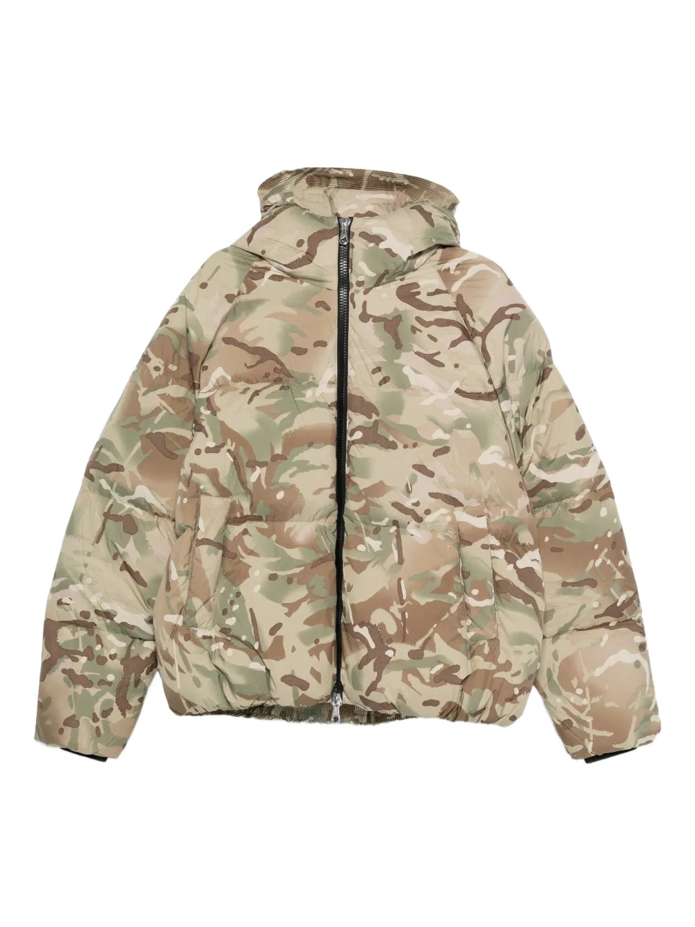COLE BUXTON Camouflage Hooded Jacket | Green | Image 1