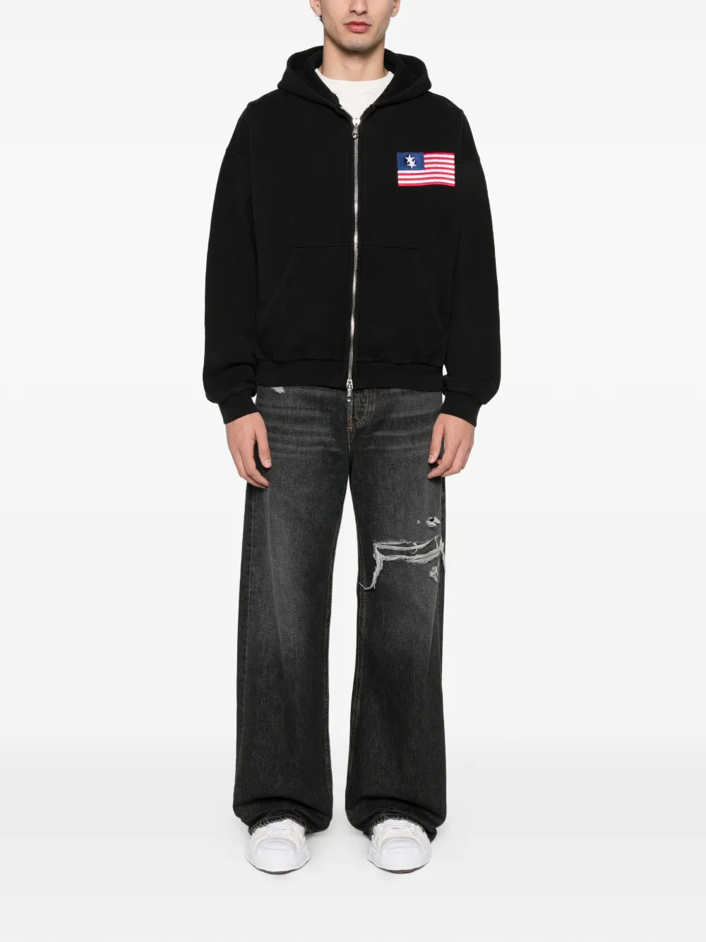 COLE BUXTON hoodie con cierre y aplique de bandera | Hoodies | Image 2