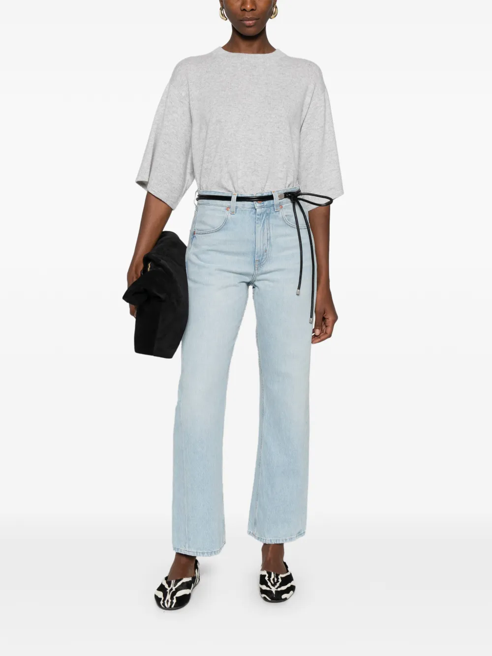 BITE Studios Button-up straight jeans - Blauw