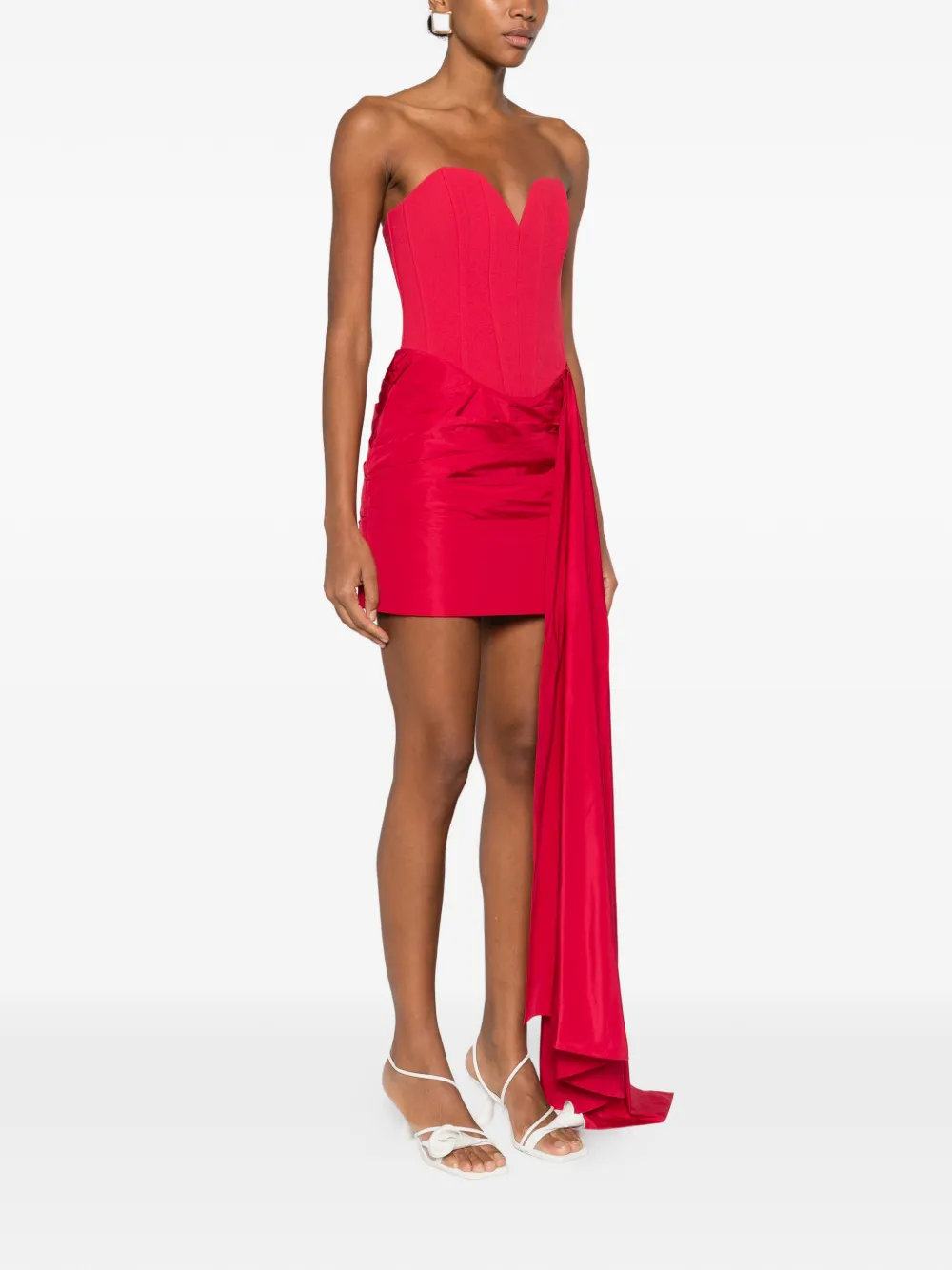 Rebecca Vallance Zarya bustier mini-jurk Rood