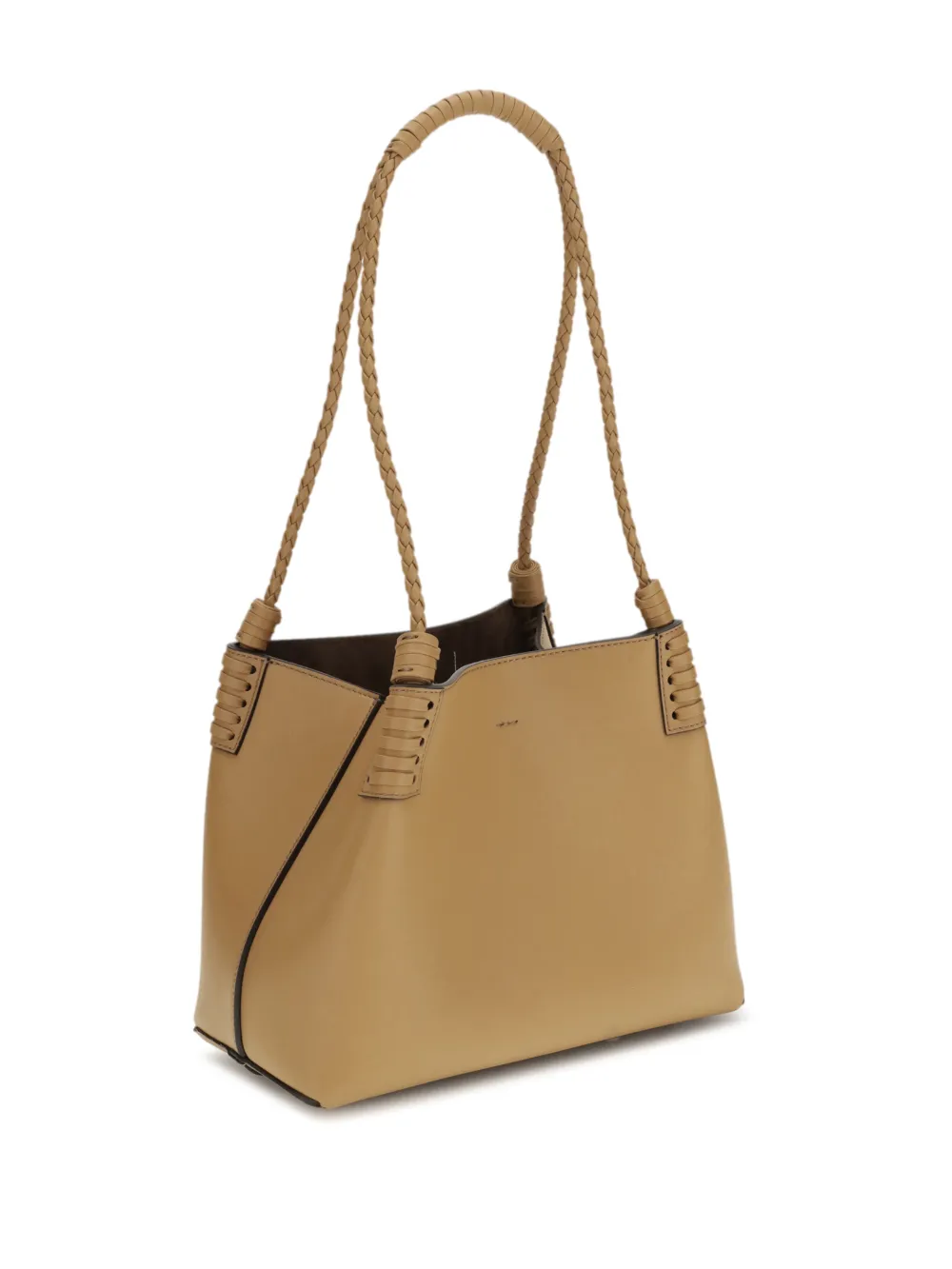 ETRO Libra kleine leren tas met gevlochten handgreep Beige