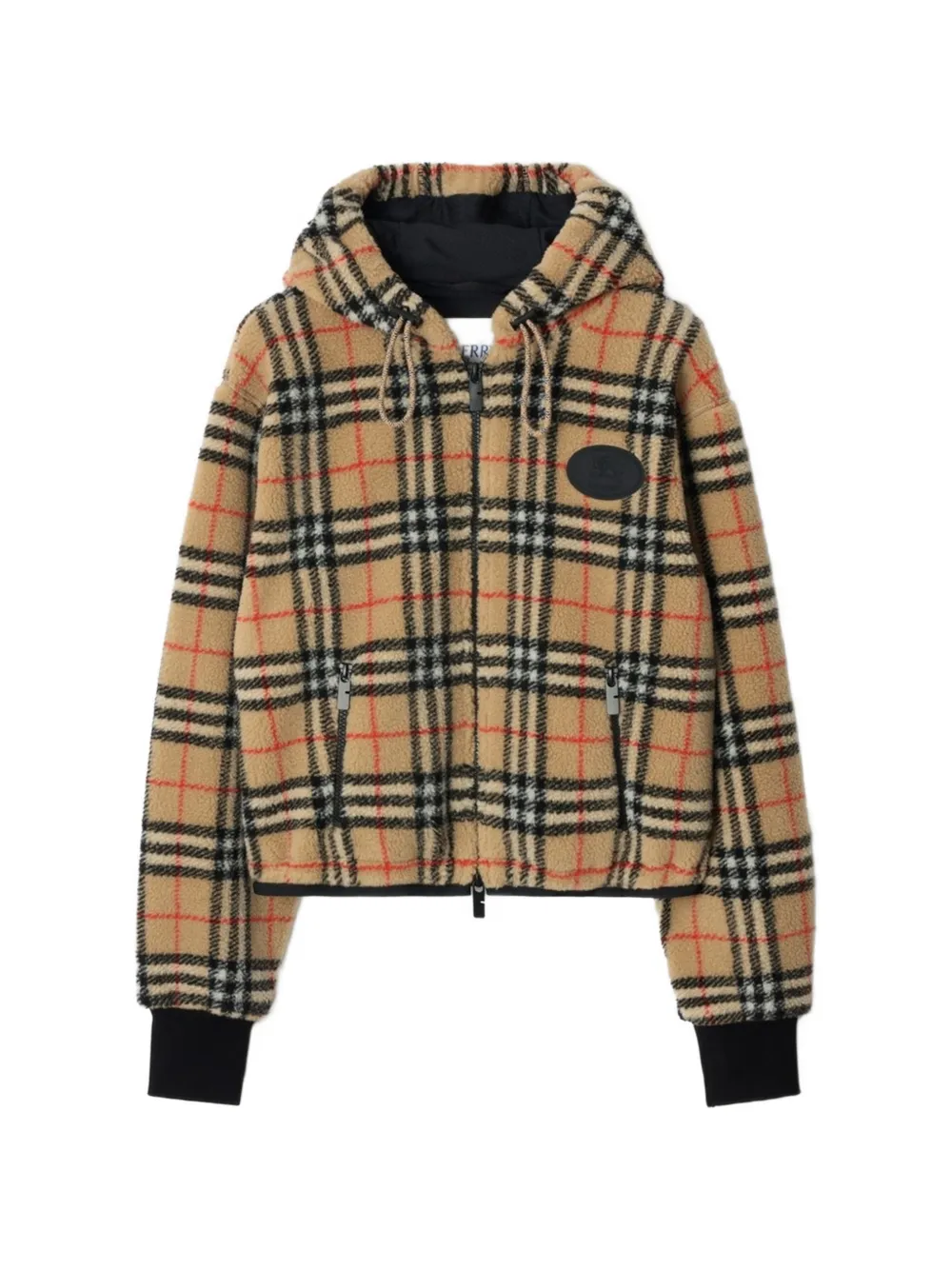 Burberry hooded check-pattern jacket - Neutrals