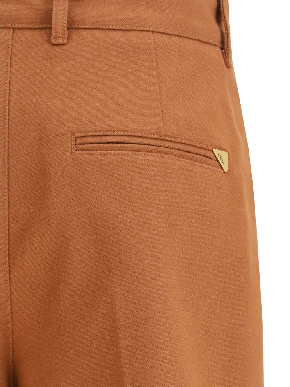 Chloé Welt-pocket Trousers In Brown