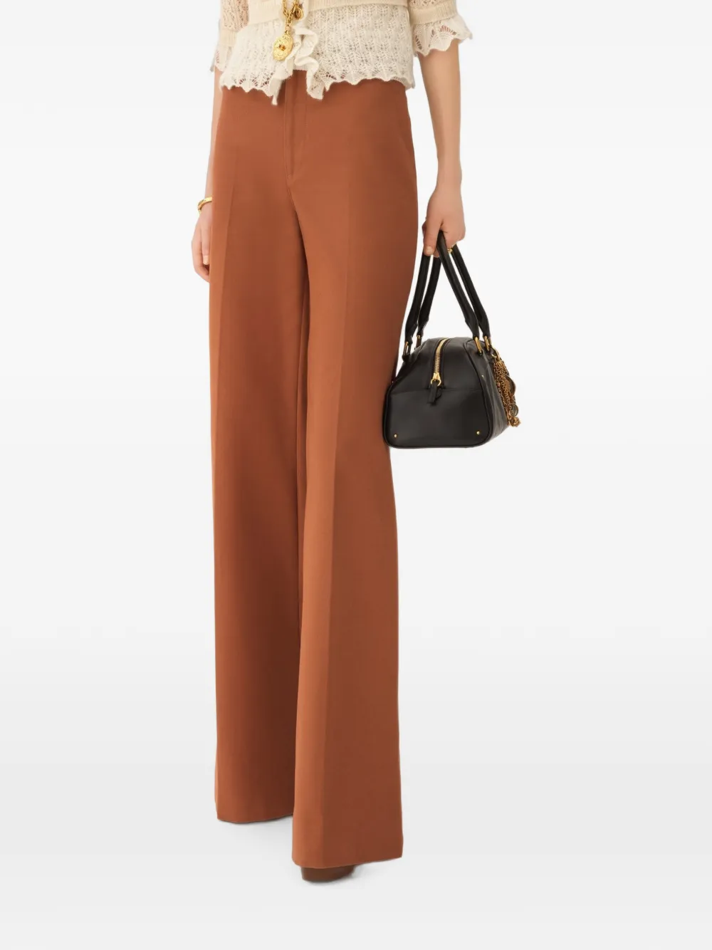 Chloé Broek met paspelzak Bruin