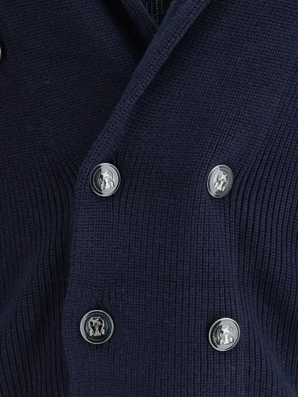 Brunello Cucinelli ショールカラー ダブルブレスト カーディガン